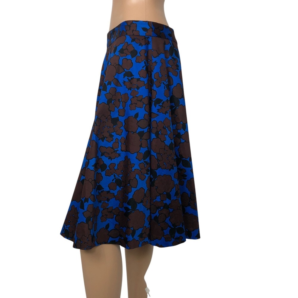 Boden Skirt Size 12 Floral Print A-Line Knee Length Flare Skirt‎ Retro Pinup - Picture 4 of 8